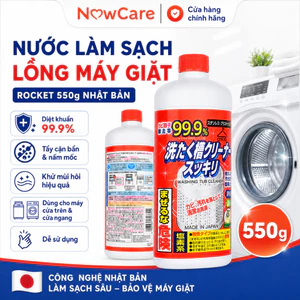 Nước Tẩy Lồng Máy Giặt Rocket 99,9% 550g Làm Sạch Lồng Máy Giặt Cửa Trên, Cửa Dưới, Tẩy Cặn Bã, Vệ Sinh Máy Giặt Đa Năng