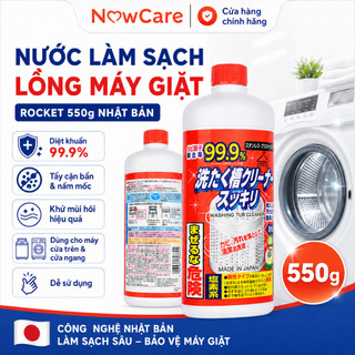 Nước Tẩy Lồng Máy Giặt Rocket 99,9% 550g Làm Sạch Lồng Máy Giặt Cửa Trên, Cửa Dưới, Tẩy Cặn Bã, Vệ Sinh Máy Giặt Đa Năng
