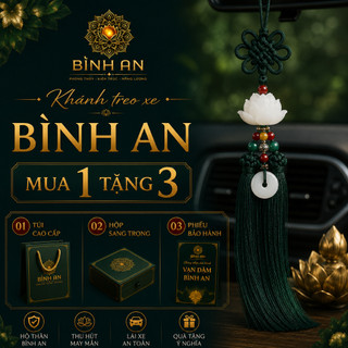 [BST An Hành 3] Khánh Treo Xe Ô Tô Gỗ Hoàng Dương Khắc Hoa Sen