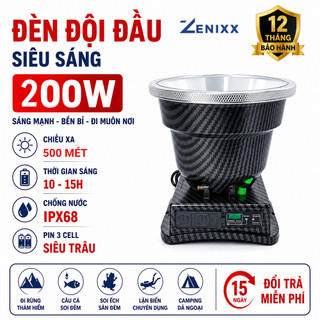 Đèn Pin Đội Đầu Z60 Siêu Sáng Chiếu Xa 500M, Pin Trâu 10–12 Giờ, Chống Nước IPX68, Đi Soi, Đi Rừng, Bảo Hành 12 tháng