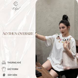 Áo Thun Nữ Chepol, Form Rộng, In Hình mickey, Áo Phông Chất Cotto Cao Cấp 4C, Mềm Mịn, Thoáng Mát, Có Bigsize CP_10107