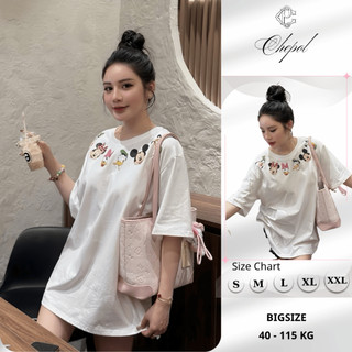 Áo Thun Nữ Chepol, Form Rộng, In Hình mickey, Áo Phông Chất Cotto Cao Cấp 4C, Mềm Mịn, Thoáng Mát, Có Bigsize CP_10107
