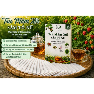 Trà Mâm XÔI sâm tố nữ hộp[45 túi lọc ]thanh mát tốt cho cơ thể ,hỗ trợ nội tiết ,khô hạn,thả bầu tự nhiên I.V.F ,I.V.U