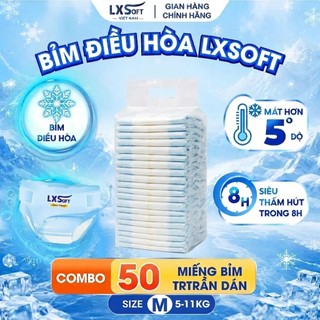[ Combo 50 Miếng] Bỉm Trần Dán LXSoft Hàn Quốc Siêu mỏng 1.9mm, thấm hút siêu nhanh, chống hăm cực tốt