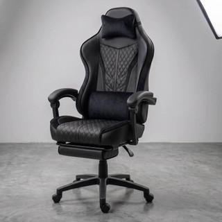 Ghế gaming công thái học bọc nệm mềm , làm việc chơi game , Chính hãng AVENTA - Da Pu hoàn thiện cao cấp không nhăn