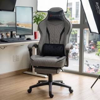 Ghế gaming công thái học bọc nệm mềm , làm việc chơi game , Chính hãng AVENTA - Da Pu hoàn thiện cao cấp không nhăn