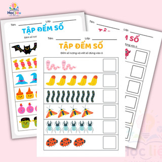 Phiếu Học Tập Đếm Số Lượng Montessori Cho Bé Mầm Non – Tiền Tiểu Học