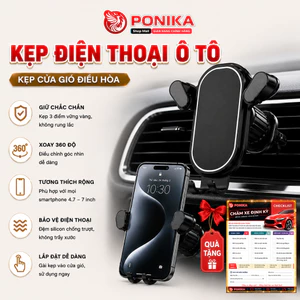 Giá Đỡ Điện Thoại Ô Tô PONIKA - Giá Kẹp Điện Thoại Cửa Gió Điều Hòa Xe Hơi Loại 1 Chắc chắn