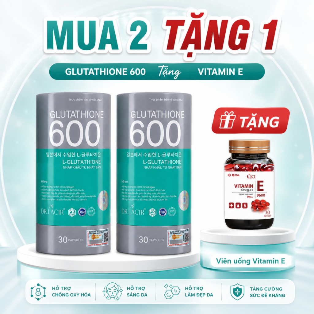 glutathione uống Viên trắng da 600 + Glutathione Plus, Trắng da, giảm nám tàn nhang, cải thiện sinh lý nội tiết tố nữ ipamorelin fda status or acne korean Size:Single Dose - 10000 mcg per 15 mL tube