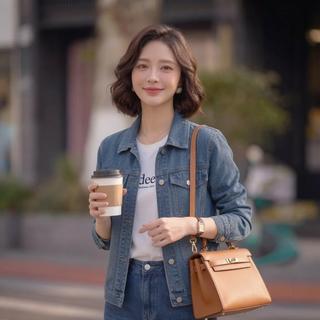 Áo khoác JEAN nữ MOLADY cổ bẻ túi nắp form trơn đơn giản K452