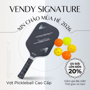 Vợt Pickleball Vendy Signature Cao Cấp 16mm — Vợt Carbon 18K Chính Hãng Thi Đấu Chuyên Nghiệp