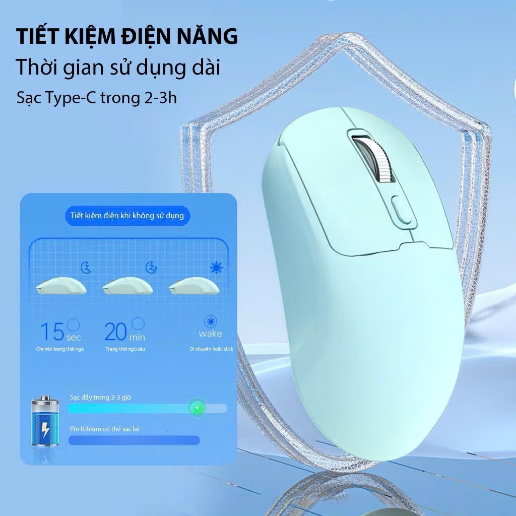 Chuột không dây Silent GPW M281 2 chế độ kết nối | 2,4ghz bluetooth pin sạc | BigBuy360 - bigbuy360.vn