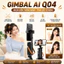 Gimbal Q04 Cảm Biến Khuôn Mặt Quay 360 Độ Điều Khiển Chụp Ản Từ Xa, Lắp Được Chân Và Đèn LED Trợ Sáng