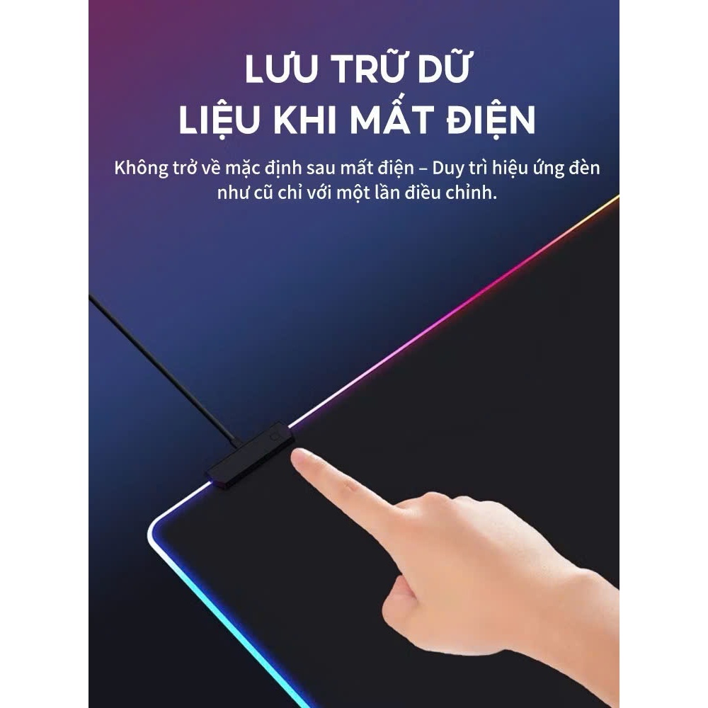 Lót chuột cỡ lớn LED RGB , pad chuột chơi game chống trượt siêu bền siêu đẹp | BigBuy360 - bigbuy360.vn