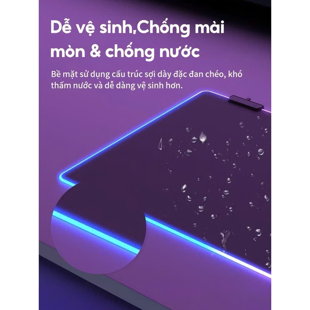 Lót chuột cỡ lớn LED RGB , pad chuột chơi game chống trượt siêu bền siêu đẹp | BigBuy360 - bigbuy360.vn