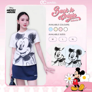 Áo Thun ECOCHIC BB007 Hình In Mickey Chính Hãng Bản Quyền Chất Liệu Cao Cấp