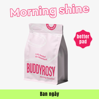Băng vệ sinh BUDDYROSY Morning Shine Pad 25cm ban ngày - Siêu mỏng 2mm - Thấm hút x10 - Có Cánh
