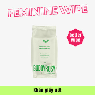 Khăn giấy ướt vệ sinh phụ nữ BUDDYROSY Chamomile Calm Wipe