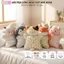 Gối Ôm Gấu Bông Hình Động Vật Mèo/Heo/Cừu/Cáo Dễ Thương, Gối Tựa/Đệm Lưng Văn Phòng Siêu Mềm Mại Đàn Hồi, Bobesu