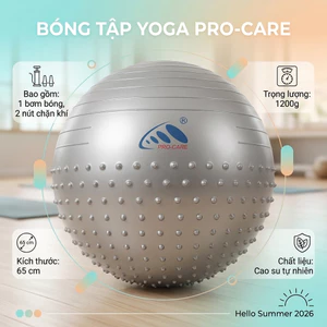 Bóng Tập Yoga Cao Cấp 65cm Cao Su Tự Nhiên Chống Nổ - Bóng Tập Fitness Phân Phối Bởi Havy Sport