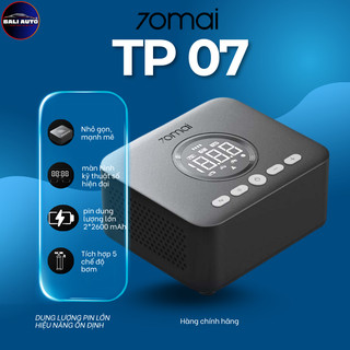 <Chính hãng> Bơm lốp ô tô 70Mai TP07 thế hệ mới 2026, nhỏ gọn, tốc độ bơm nhanh, dung lượng pin lớn