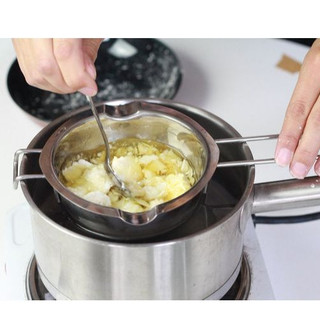 Nồi Đun Sáp Nến TATAMI Dung Tích 400ml Cán Dài Inox Dụng Cụ Làm Nến Thơm DIY Tại Nhà