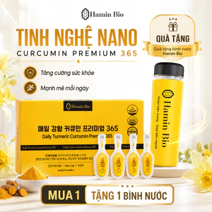 Tinh Nghệ Nano 365 Curcumin Premium Hamin Bio Hàn Quốc 32 tép - Đẹp Da, Dạ Dày Khỏe, Tiêu Hóa Tốt