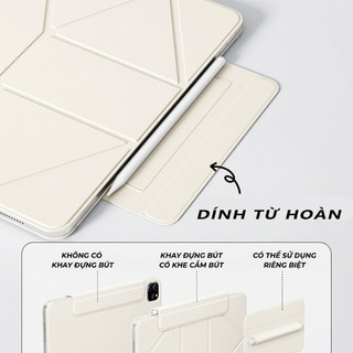 KTGGHG  ốp lưng iPad từ tính phù hợp với iPad 11th/10th Air 4~5th/6~8th 11"/10.9" gấp nhiều góc và tháo rời được