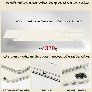 KTGGHG  ốp lưng iPad từ tính phù hợp với iPad 11th/10th Air 4~5th/6~8th 11"/10.9" gấp nhiều góc và tháo rời được