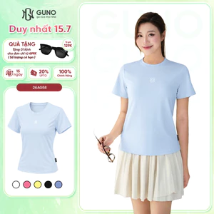 Áo thun thể thao nữ GUNO vải thun thông hơi mát lạnh thoáng khí năng động phù hợp đi tập 26AG58/AB65