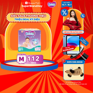 [TẶNG MIẾNG NGẪU NHIÊN] Tã quần Bobby Khô Thoáng - 100% Thoáng Khí Mega Jumbo  M112/L96/XL84/XXL76