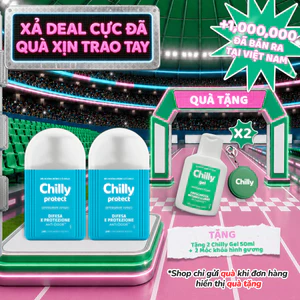 Combo 2 dung dịch vệ sinh Chilly Protect 200ml làm sạch dịu nhẹ, chăm sóc hằng ngày