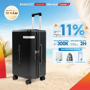 Vali Du Lịch Bamozo Lumispace Chất Liệu PC Nguyên Khối Siêu Bền Bỉ_LUMI