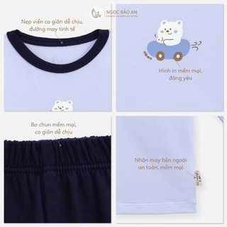 NBAN (1-2Y) Bộ quần áo dài tay cotton 4 chiều thoáng mát, thấm hút tốt cho bé mặc nhà, đi học
