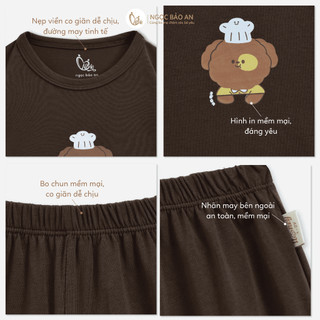 NBAN (1-2Y) Bộ quần áo dài tay cotton 4 chiều thoáng mát, thấm hút tốt cho bé mặc nhà, đi học