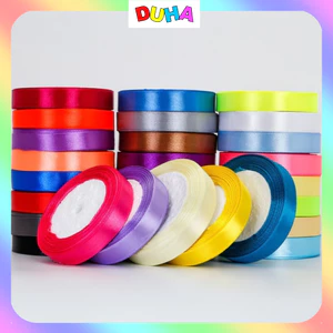 combo 10 Cuộn Ruy Băng Lụa Nhiều Màu Bản 2cm - Cuộn 22m DUHA 059