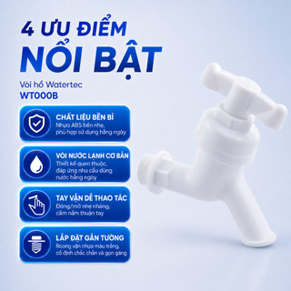 Vòi hồ nước nhựa f27 WATERTEC WT000G nhựa ABS Malaysia chống oxy hóa