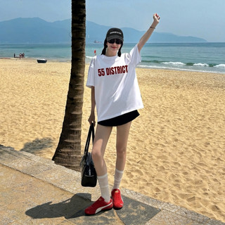 Áo Thun Boxy 55 DISTRICT, Áo Phông Form Rộng Nam Nữ Style Streetwear Chất Cotton 280 Thoáng Mát D01