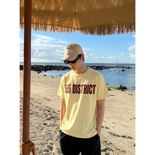 Áo Thun Boxy 55 DISTRICT, Áo Phông Form Rộng Nam Nữ Style Streetwear Chất Cotton 280 Thoáng Mát D01