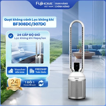 Quạt không cánh lọc không khí Fujihome Nhập Khẩu, Quạt đứng điều hoà không khí 24 chế độ gió điều khiển từ xa hẹn giờ