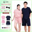 Bộ quần áo đùi nam nữ GUNO cổ tròn vải modal cool dáng thể thao 26BG07/BB10