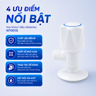 Van 2 đầu WATERTEC màu trắng WT001G nhựa ABS Malaysia chống oxy hóa