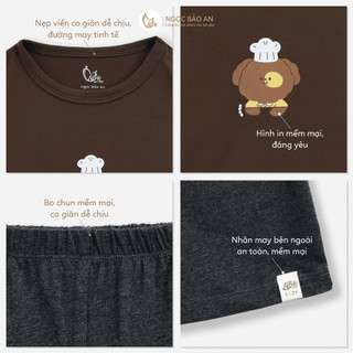 NBAN (1-2Y) Bộ quần áo lửng tay ngắn cotton 4 chiều thoáng mát, thấm hút tốt cho bé mặc đi chơi