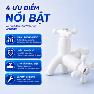 Củ sen tắm WATERTEC màu trắng WT001M nhựa ABS/PP/POM Malaysia chống oxy hóa