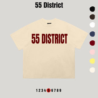 Áo Thun Boxy 55 DISTRICT, Áo Phông Form Rộng Nam Nữ Style Streetwear Chất Cotton 280 Thoáng Mát D01