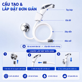 Vòi xịt vệ sinh WATERTEC WT001O nhựa ABS/POM Malaysia