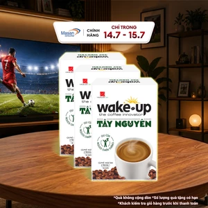 Combo 3 Cà phê hòa tan Wake up Tây Nguyên x 16gr