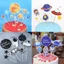 Bịch 10 Set giấy hình cắm phi hành gia mẫu mới, vũ trụ- phụ kiện trang trí bánh sinh nhật, bánh kem DUHA 071