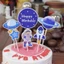 Bịch 10 Set giấy hình cắm phi hành gia mẫu mới, vũ trụ- phụ kiện trang trí bánh sinh nhật, bánh kem DUHA 071