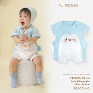 NBAN (3M-24M) Bộ Bodysuit cho bé Biển Xanh chất cotton mềm mại thấm hút mồ hôi tốt-BIỂN XANH